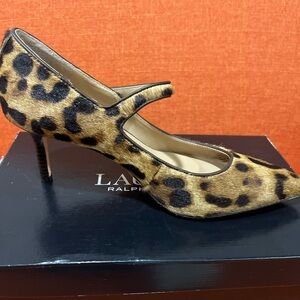 Lauren Ralph Lauren Leopard Print Heels NWT